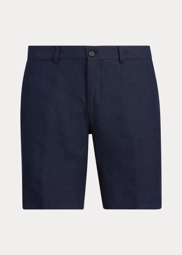 Ralph Lauren Straight Fit Linen Shorts Herre Danmark (FKHYJ8105)